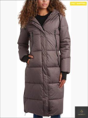 Long Puffer Jacket Heavyweight Insulated Maxi Winter Coat Warm Parka